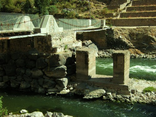 Bridge with Inca foundations