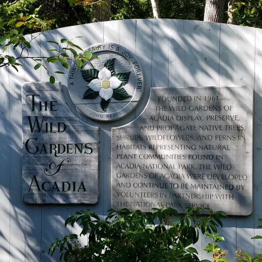 Sign for The Wild Gardens of Acadia