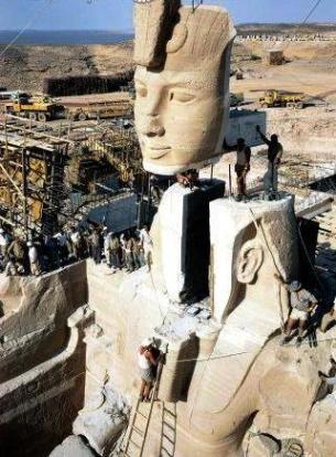 Rebuilding the Great Temple of Abu Simbel.